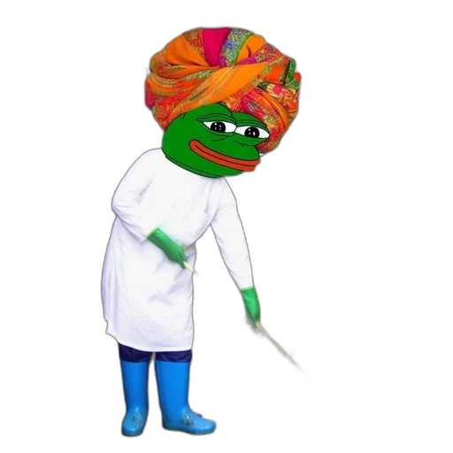 staff, umbrella, hat, weapon, cartoon, concept art, pixel art, pepe transparent PNG cut-out