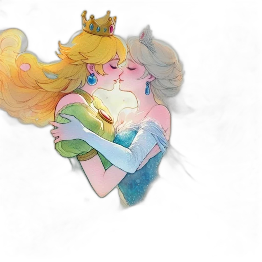crown, watercolor, concept art, pixel art, fantasy art, underwater, fire, pastel transparent PNG cut-out