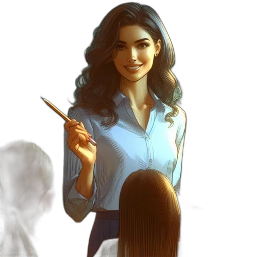 staff, hair, concept art, photorealistic, comic book art, fantasy art, fire, neon lights transparent PNG cut-out