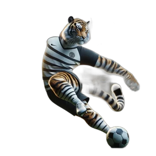 animal, creature, concept art, fantasy art, photorealistic, pixel art, anthropomorphic, tiger transparent PNG cut-out