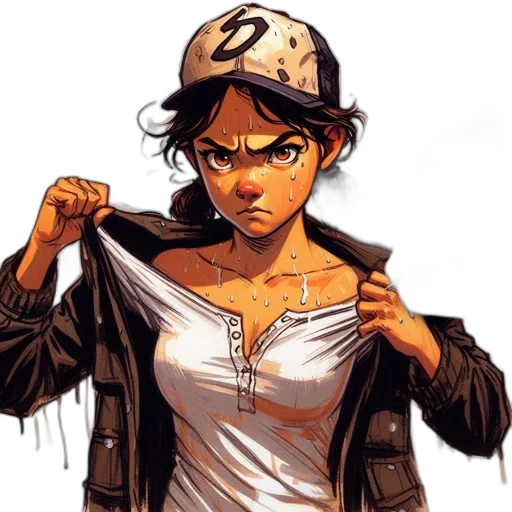 jacket, hat, face, comic book art, concept art, cartoon, pixel art, young transparent PNG cut-out