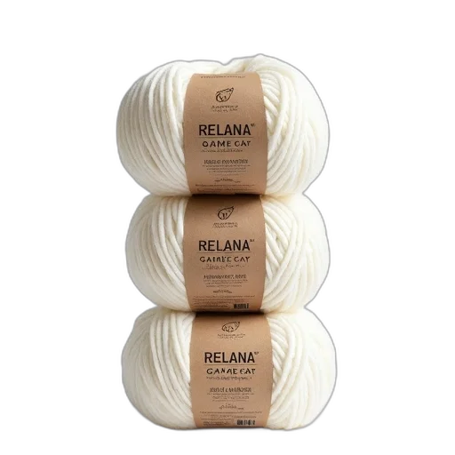 three, balls, white, yarn, neatly, stacked, top, each transparent PNG cut-out