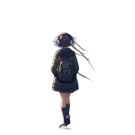 jacket, dress, weapon, umbrella, anime, concept art, pixel art, watercolor transparent PNG cut-out