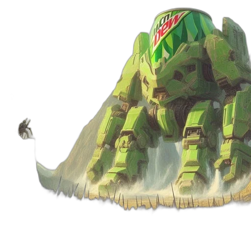 creature, robot, dragon, bottle, concept art, fantasy art, 3d render, pixel art transparent PNG cut-out