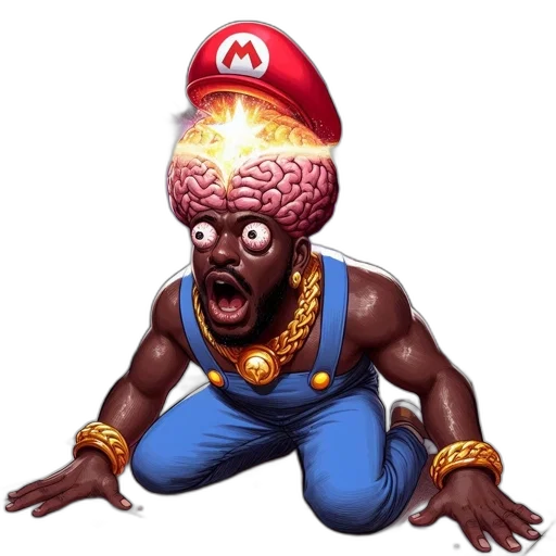 crown, mask, creature, face, concept art, pixel art, 3d render, comic book art transparent PNG cut-out