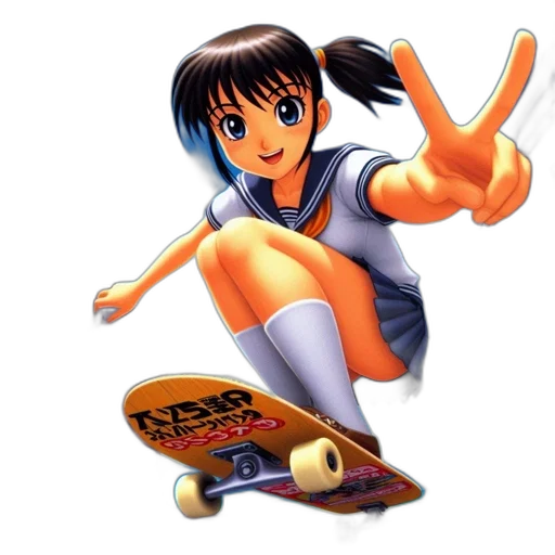anime, photorealistic, concept art, cartoon, animated, girl, white, blue transparent PNG cut-out