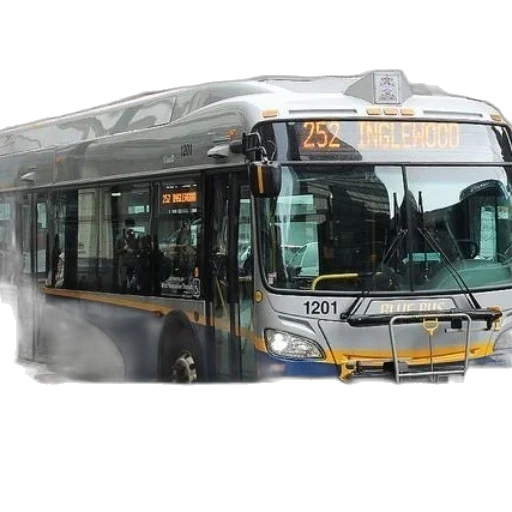photorealistic, 3d render, concept art, city, bus, route, number, 252 transparent PNG cut-out