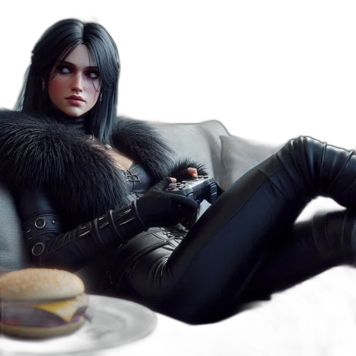 jacket, food, furniture, concept art, fantasy art, photorealistic, comic book art, dark transparent PNG cut-out