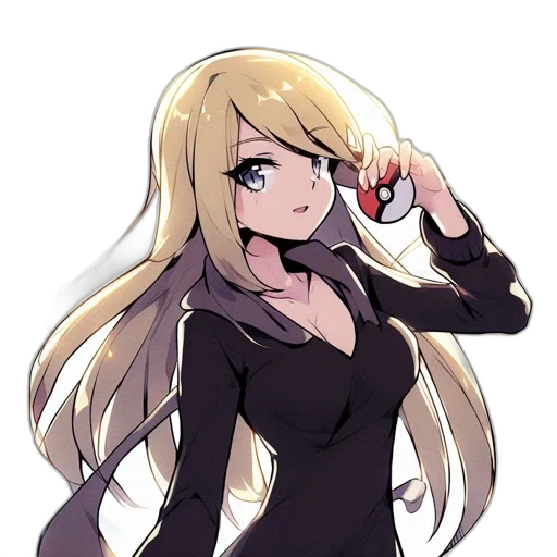 dress, staff, hair, weapon, anime, pixel art, cartoon, concept art transparent PNG cut-out