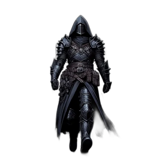 sword, mask, jacket, staff, concept art, fantasy art, 3d render, pixel art transparent PNG cut-out