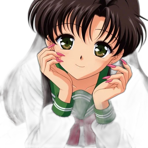 anime, photorealistic, cartoon, pixel art, green, young, female, character transparent PNG cut-out