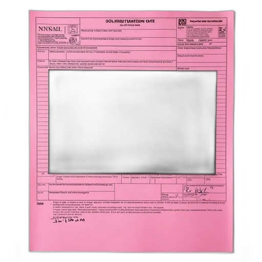 pastel, pink, document, black, border, featuring, large, rectangle transparent PNG cut-out