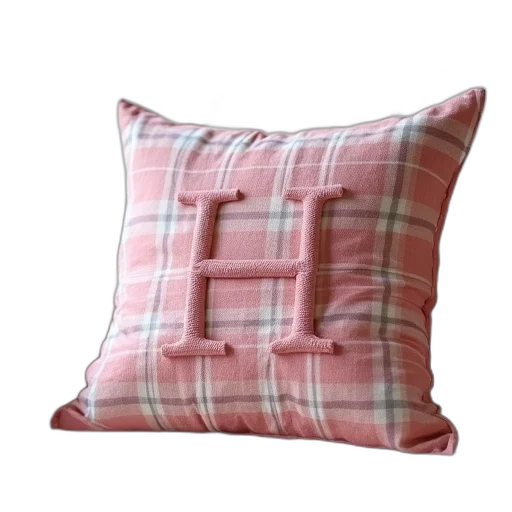 furniture, 3d render, pink, plaid transparent PNG cut-out