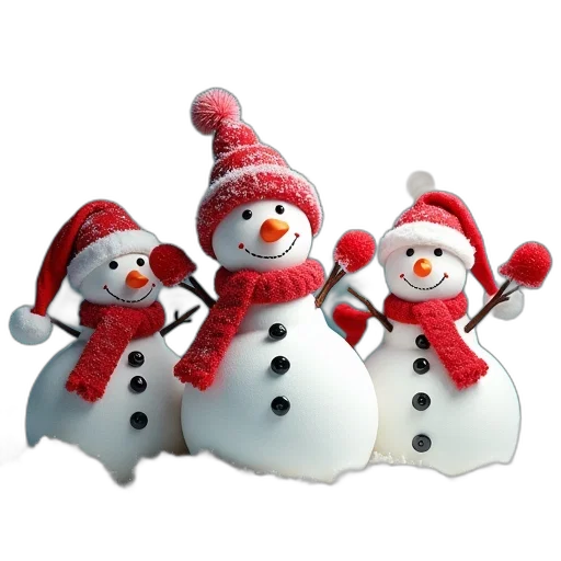 3d render, snow, set, christmas transparent PNG cut-out