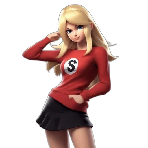 dress, staff, concept art, comic book art, cartoon, 3d render, red, animated transparent PNG cut-out