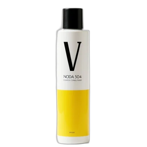 bottle, white, yellow, black, cap, displayed, against, background transparent PNG cut-out