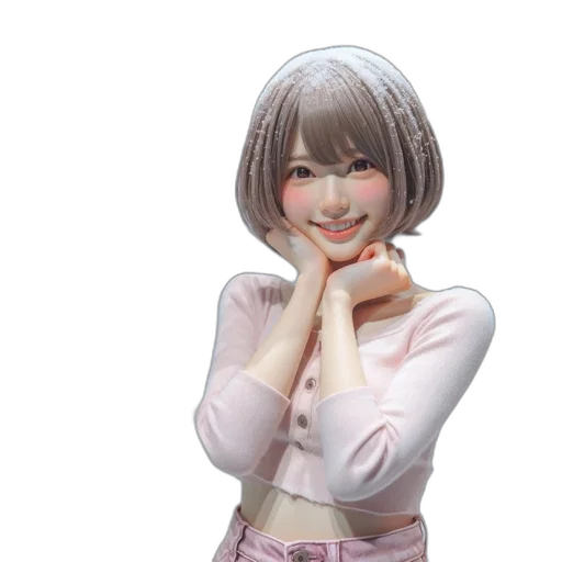 face, robot, creature, dress, 3d render, concept art, anime, photorealistic transparent PNG cut-out