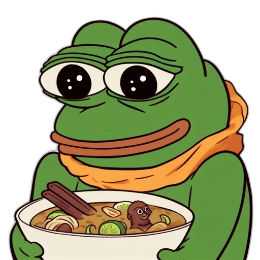 food, face, creature, animal, anthropomorphic, frog, named, pepe transparent PNG cut-out