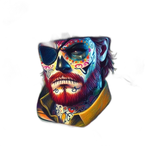 mask, face, jacket, creature, concept art, photorealistic, 3d render, fantasy art transparent PNG cut-out
