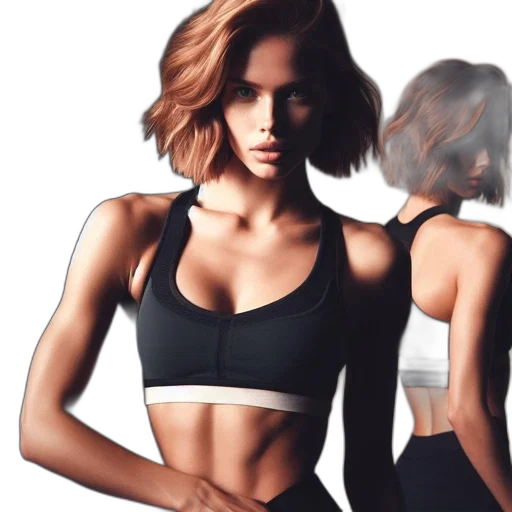 photorealistic, concept art, 3d render, pixel art, earth tones, dark, monochrome, woman transparent PNG cut-out