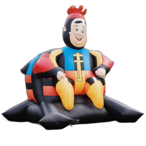 crown, furniture, robot, jacket, 3d render, concept art, cartoon, inflatable transparent PNG cut-out