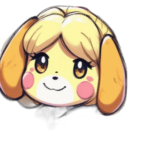 staff, animal, face, creature, anime, pixel art, cartoon, watercolor transparent PNG cut-out