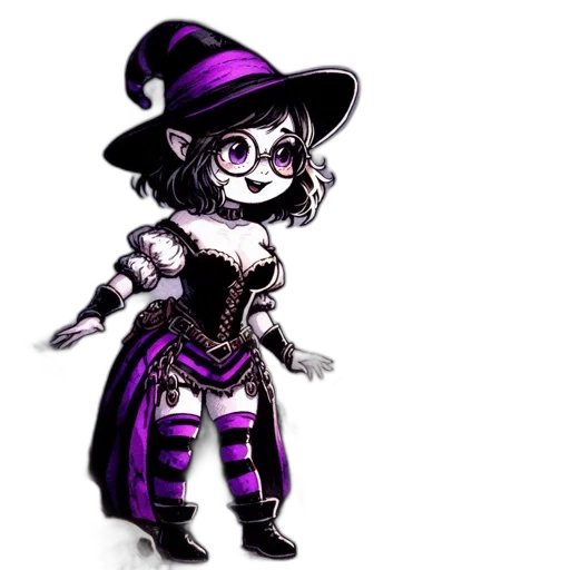 staff, concept art, cartoon, pixel art, fantasy art, dark, monochrome, witch-like transparent PNG cut-out