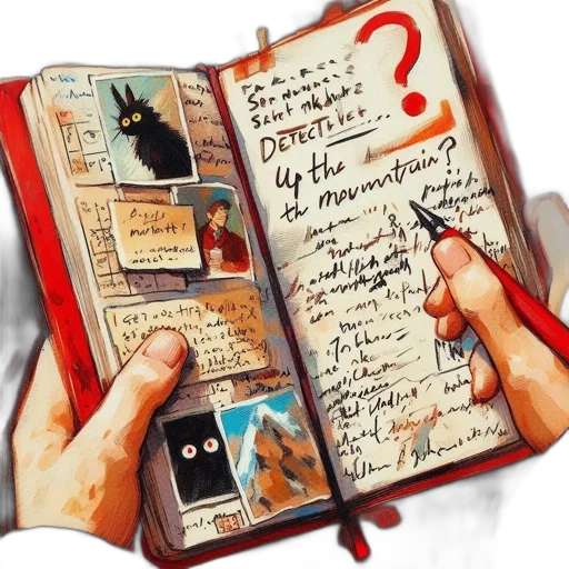 concept art, comic book art, open, diary, reveals, assorted, entries, featuring transparent PNG cut-out