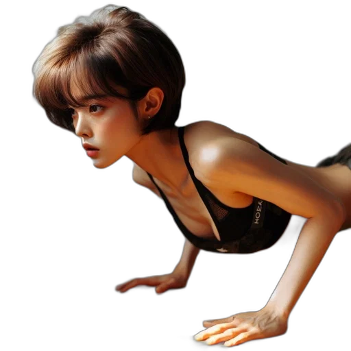 hair, creature, photorealistic, concept art, 3d render, oil painting, woman, kozzy transparent PNG cut-out