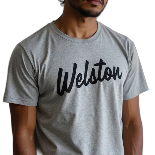 weapon, man, wearing, grey, t-shirt, word, welston, black transparent PNG cut-out