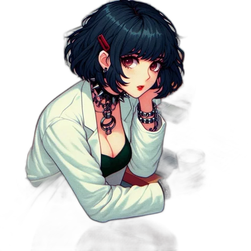 jewelry, dress, face, staff, pixel art, concept art, anime, fantasy art transparent PNG cut-out
