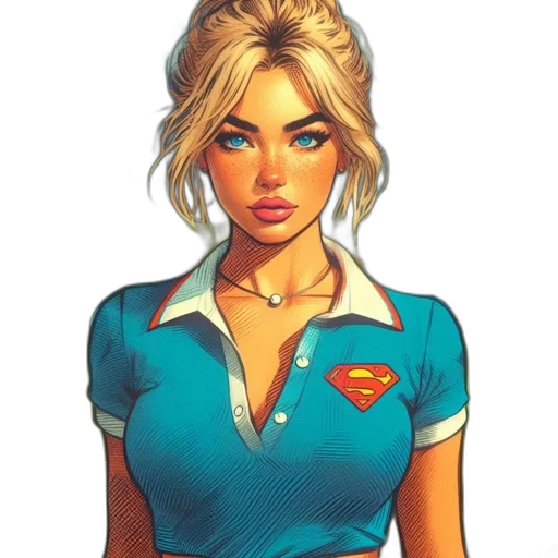 staff, face, dress, comic book art, concept art, cartoon, fantasy art, neon transparent PNG cut-out