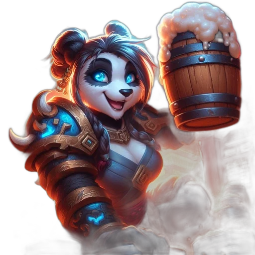 staff, weapon, concept art, fantasy art, pixel art, anthropomorphic, figure, panda transparent PNG cut-out