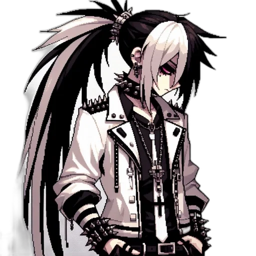jacket, staff, dragon, weapon, concept art, pixel art, fantasy art, cartoon transparent PNG cut-out
