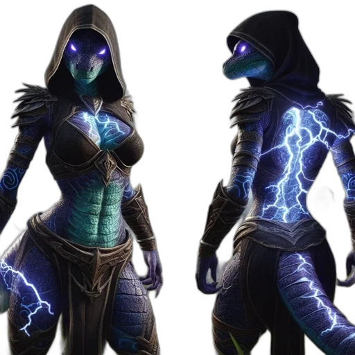 concept art, fantasy art, 3d render, comic book art, dark, human-like, lizard, reptilian transparent PNG cut-out