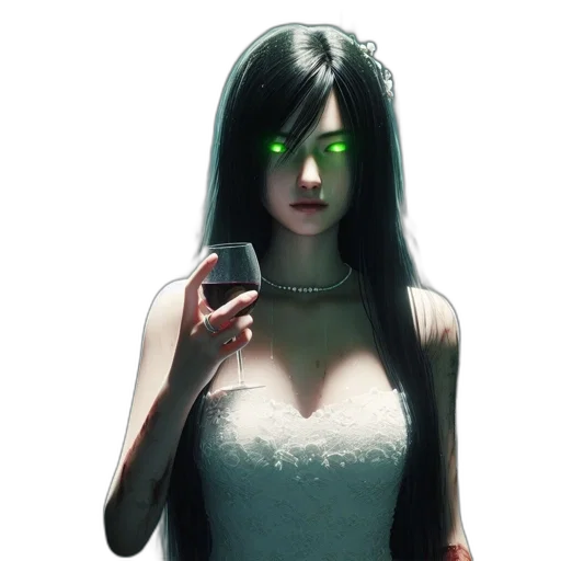 dress, mask, face, jewelry, concept art, fantasy art, 3d render, comic book art transparent PNG cut-out