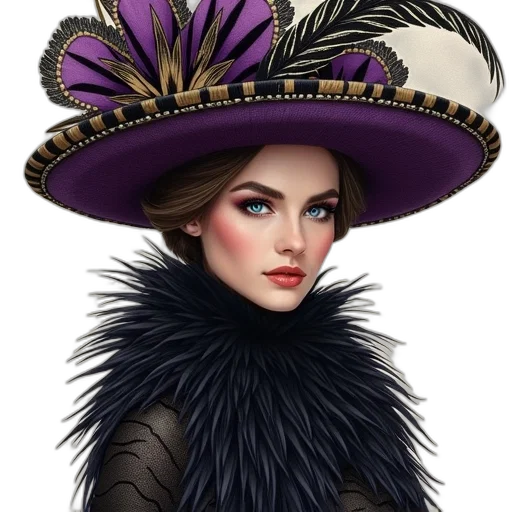 hat, crown, dress, jewelry, fantasy art, photorealistic, concept art, pixel art transparent PNG cut-out