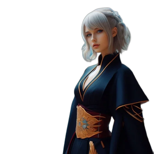staff, dragon, concept art, fantasy art, 3d render, photorealistic, monochrome, blue transparent PNG cut-out