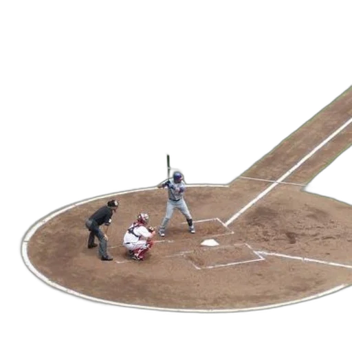 baseball, player, bat, catcher, umpire, behind, him transparent PNG cut-out