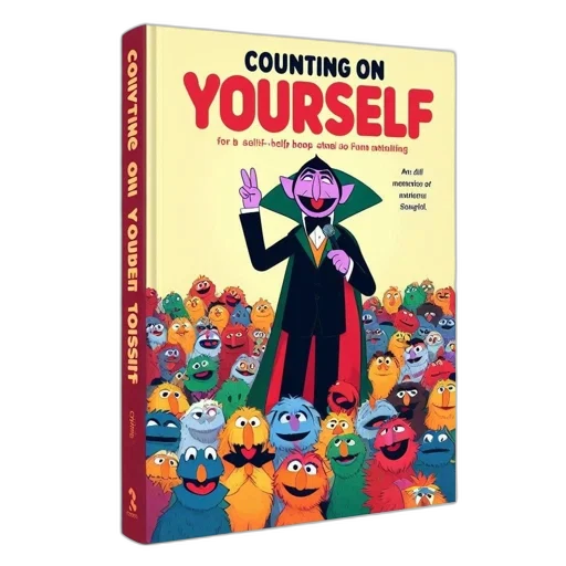 illustrated, mock, book, cover, counting, yourself, memoir, featuring transparent PNG cut-out