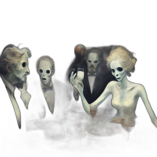 mask, concept art, fantasy art, 3d render, pixel art, fog, outer space, underwater transparent PNG cut-out