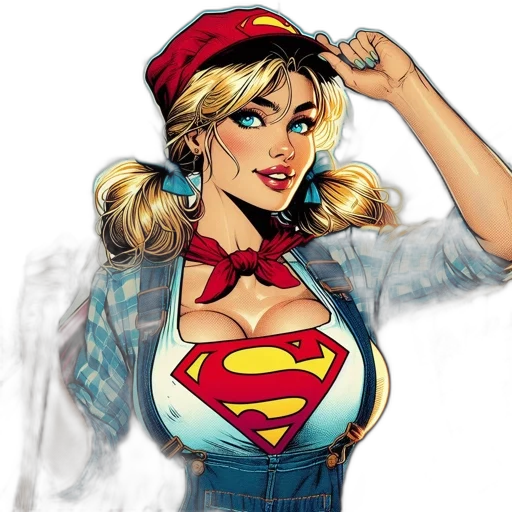 comic book art, cartoon, concept art, fantasy art, individual, donning, red, cap transparent PNG cut-out