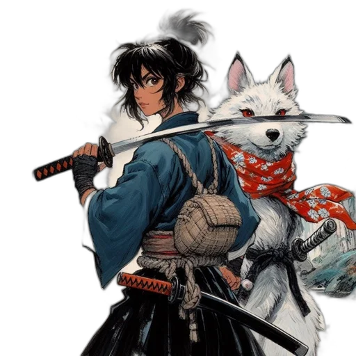 weapon, sword, animal, concept art, fantasy art, anime, comic book art, woman transparent PNG cut-out