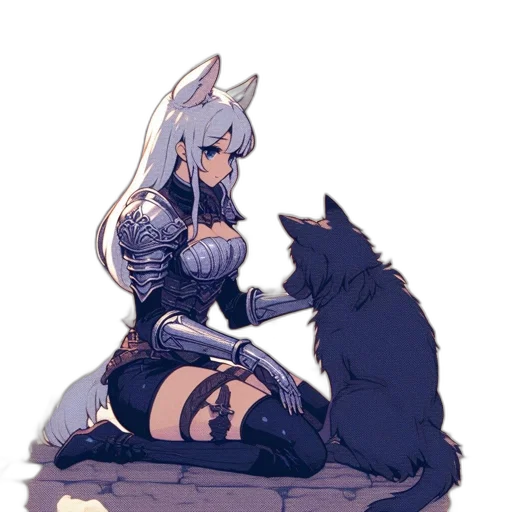 animal, weapon, dragon, dress, concept art, pixel art, fantasy art, anime transparent PNG cut-out
