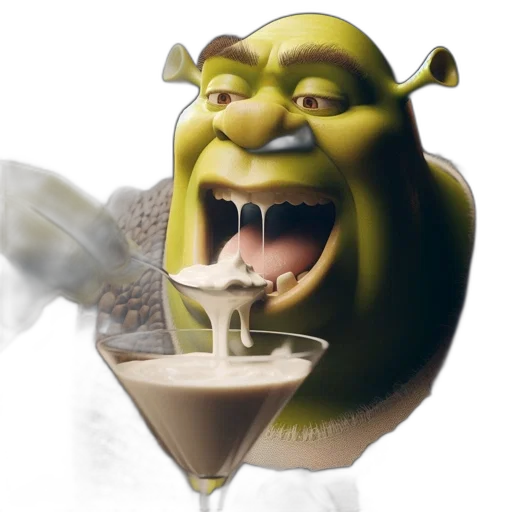 food, animal, creature, staff, 3d render, photorealistic, concept art, shrek transparent PNG cut-out