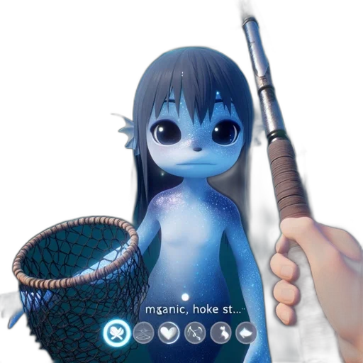 staff, weapon, sword, creature, fantasy art, concept art, anime, 3d render transparent PNG cut-out