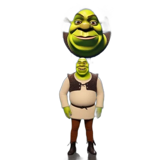 mask, creature, face, animal, 3d render, concept art, shrek, stands transparent PNG cut-out