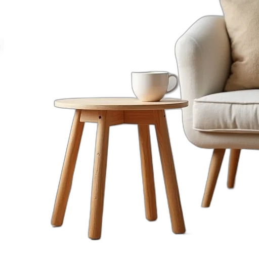 furniture, 3d render, earth tones, small, table, child, room, natural transparent PNG cut-out