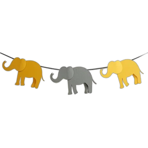 jewelry, 3d render, concept art, golden, string, paper, cut-out, elephants transparent PNG cut-out