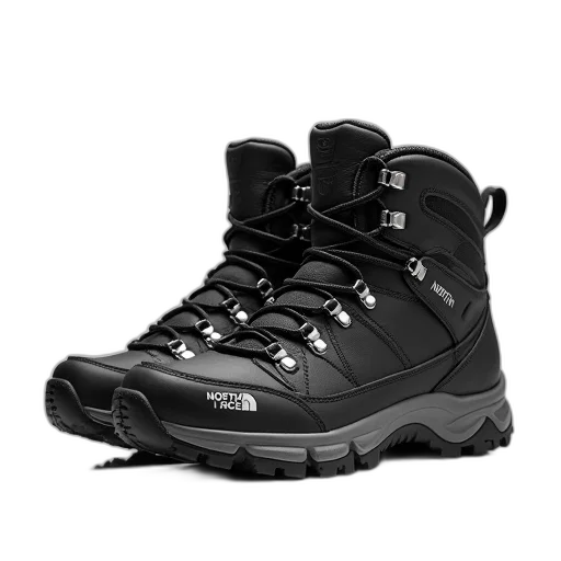 shoes, 3d render, north, face, black, white, shellami, hiker transparent PNG cut-out